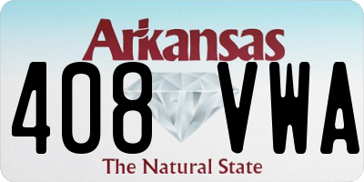 AR license plate 408VWA