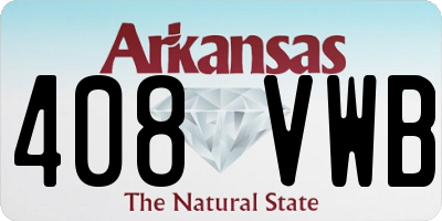 AR license plate 408VWB