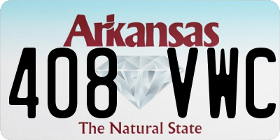 AR license plate 408VWC
