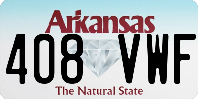 AR license plate 408VWF
