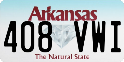 AR license plate 408VWI