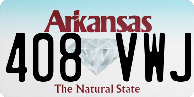 AR license plate 408VWJ