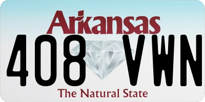 AR license plate 408VWN
