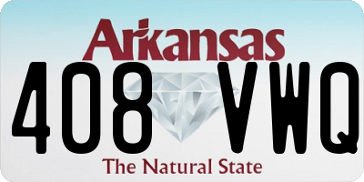 AR license plate 408VWQ