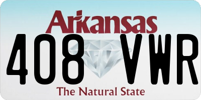 AR license plate 408VWR