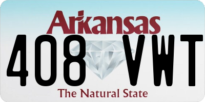 AR license plate 408VWT