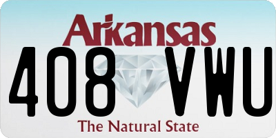 AR license plate 408VWU