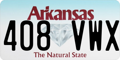 AR license plate 408VWX