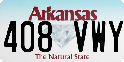 AR license plate 408VWY