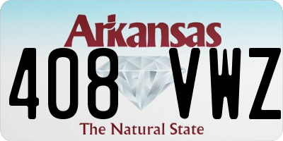 AR license plate 408VWZ