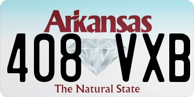 AR license plate 408VXB