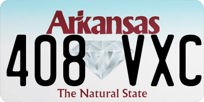 AR license plate 408VXC