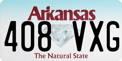 AR license plate 408VXG
