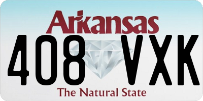 AR license plate 408VXK