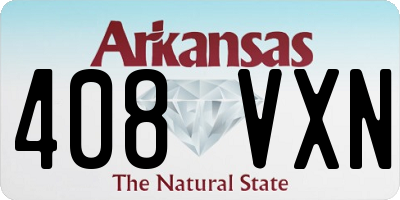 AR license plate 408VXN