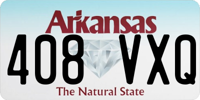 AR license plate 408VXQ