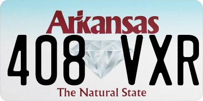 AR license plate 408VXR