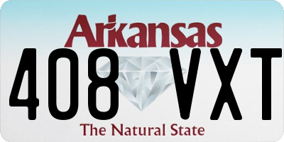 AR license plate 408VXT