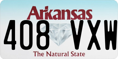 AR license plate 408VXW