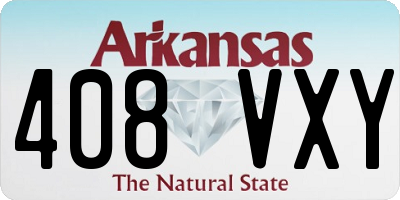 AR license plate 408VXY