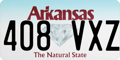 AR license plate 408VXZ