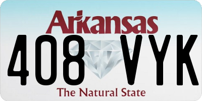 AR license plate 408VYK