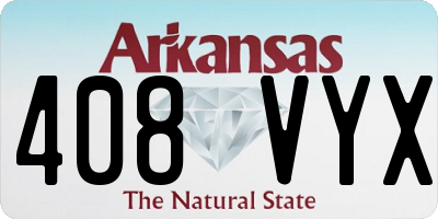 AR license plate 408VYX