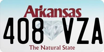 AR license plate 408VZA