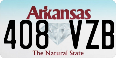 AR license plate 408VZB