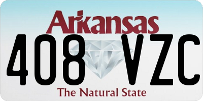 AR license plate 408VZC