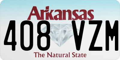 AR license plate 408VZM