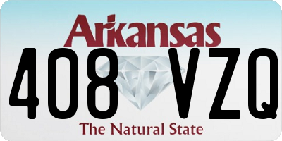 AR license plate 408VZQ