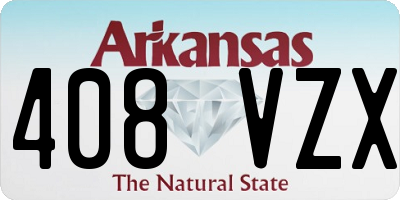 AR license plate 408VZX