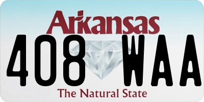 AR license plate 408WAA