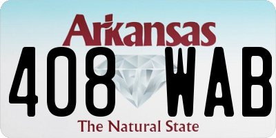 AR license plate 408WAB