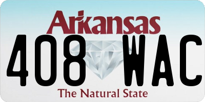 AR license plate 408WAC