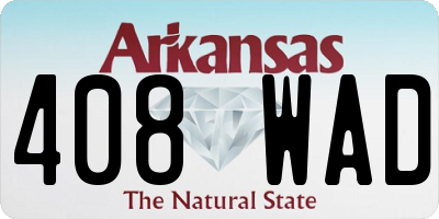 AR license plate 408WAD