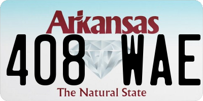 AR license plate 408WAE