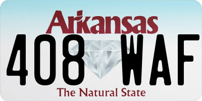AR license plate 408WAF