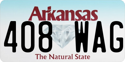 AR license plate 408WAG