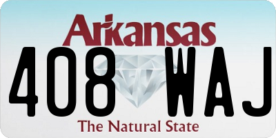 AR license plate 408WAJ