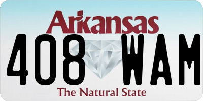 AR license plate 408WAM
