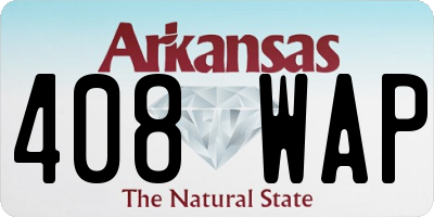AR license plate 408WAP