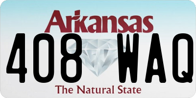 AR license plate 408WAQ