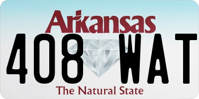 AR license plate 408WAT