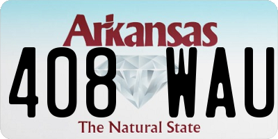 AR license plate 408WAU