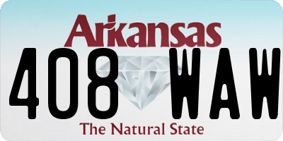 AR license plate 408WAW