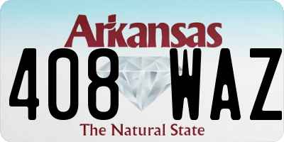 AR license plate 408WAZ