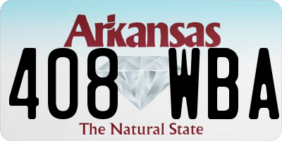 AR license plate 408WBA