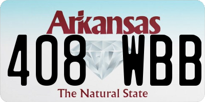 AR license plate 408WBB